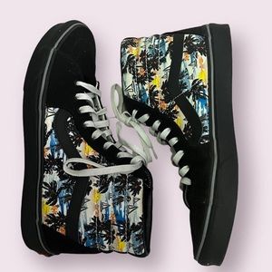 Vans sk8-Hi Aloha hightop black skater shoes